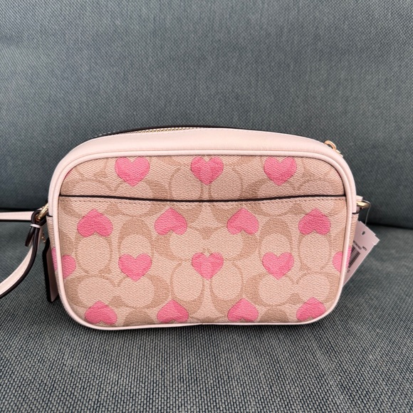 NWT Coach Mini Jamie Camera Bag In Signature Canvas With Heart Print CO940 - Picture 3 of 8